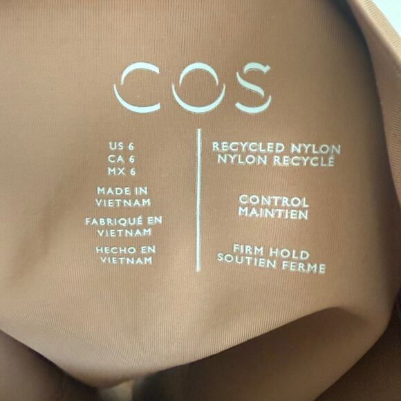 COS Control Bodysuit Size 6 Nude Beige | Sculpting Shapewear Neutral Minimalist - Picture 5 of 8